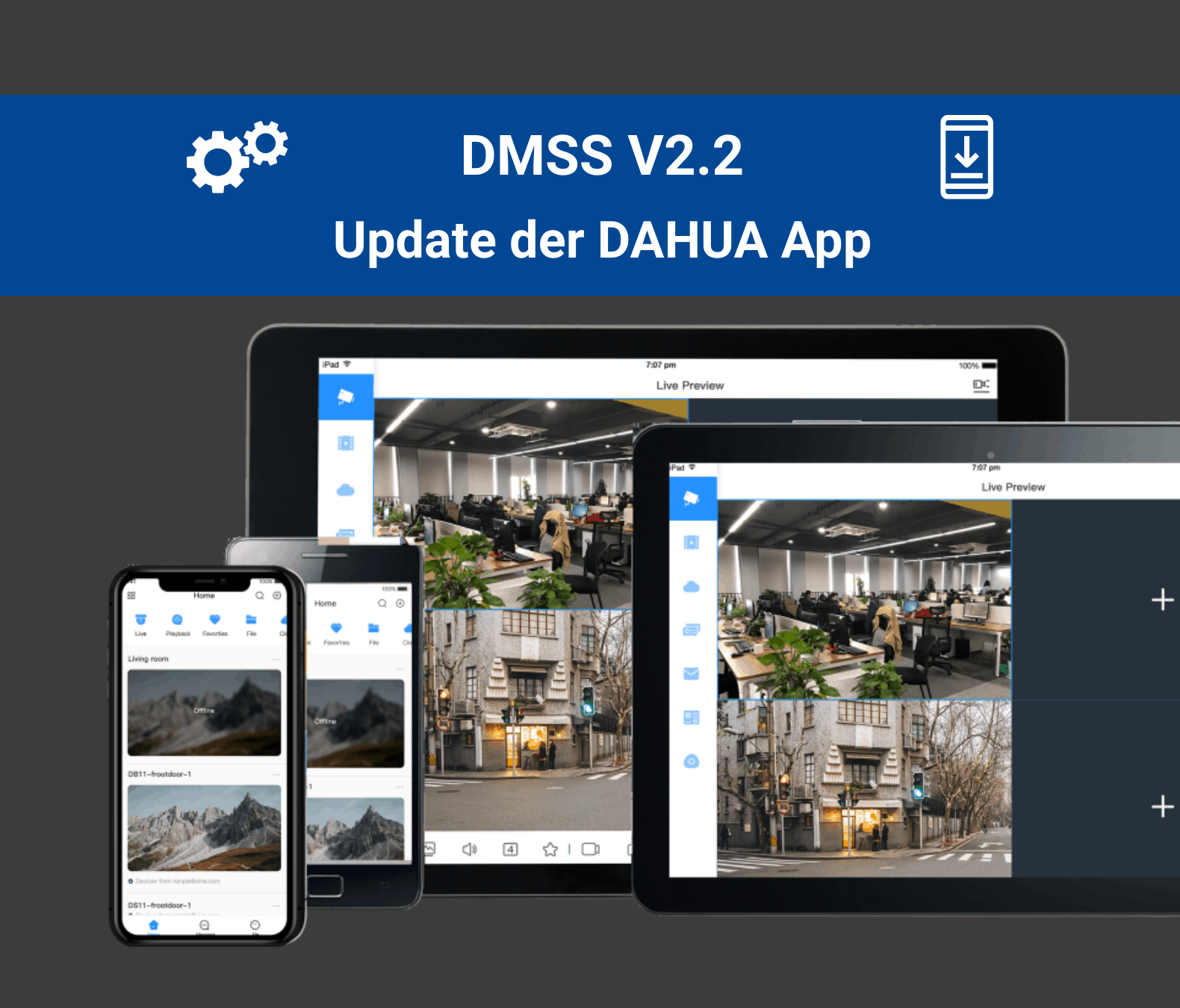 Update der DAHUA App DMSS